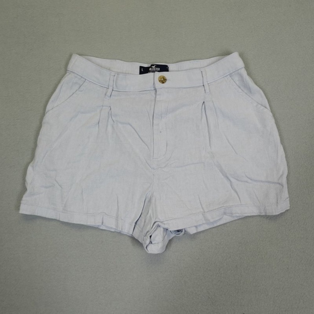 Hollister Shorts Women L Light Blue Ultra High-Rise Short 3 Inch Inseam Casual